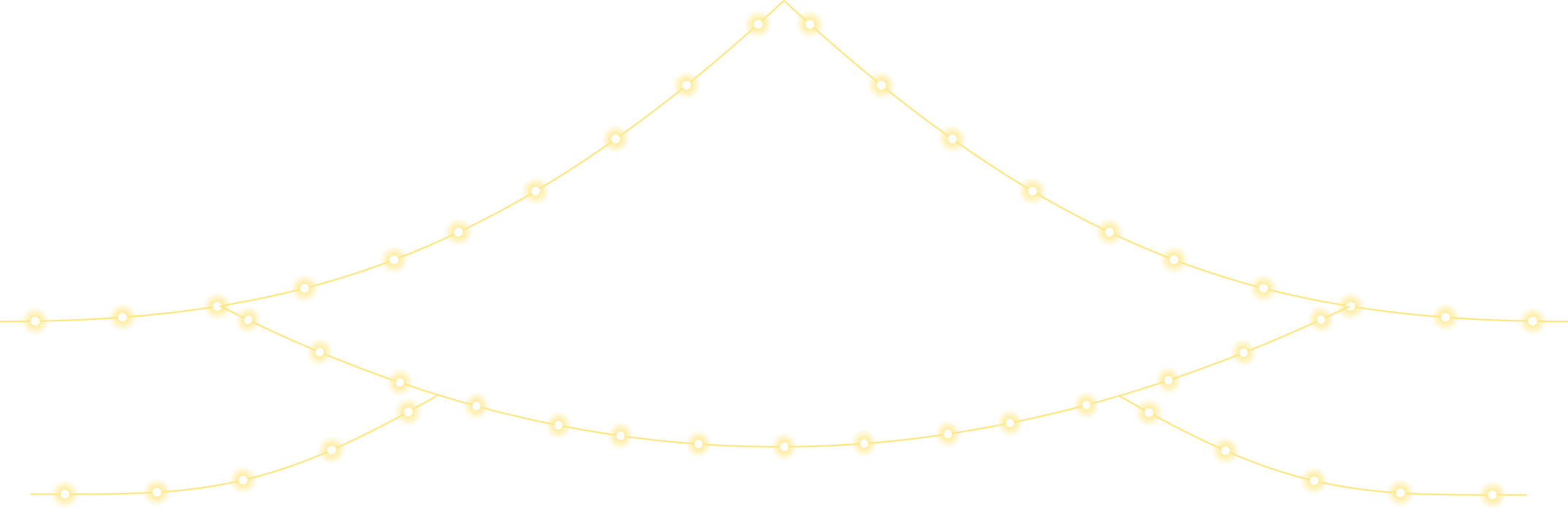 Glowing Christmas Lights Illustration